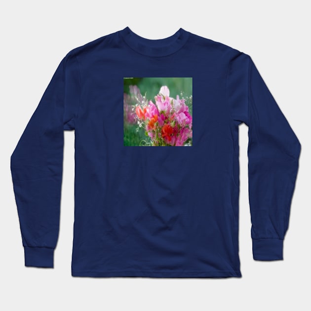 Sweet peas are truly sweet Long Sleeve T-Shirt by Designs and Dreams